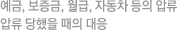 예금, 보증금, 월급, 자동차 등의 압류, 압류 당했을 때의 대응