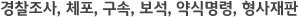 경찰조사, 체포, 구속, 보석, 약식명령, 형사재판